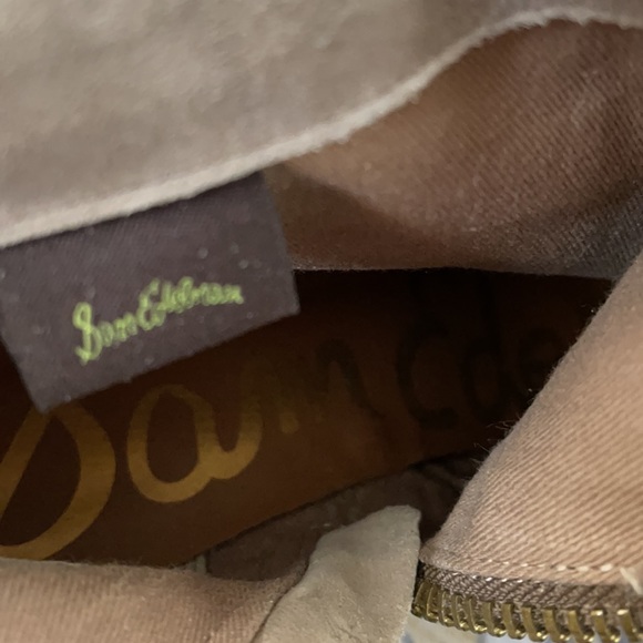 🎉🎉PRICE DROP🎉FRINGED BOOTIE BEIGE SOFT LEATHER SAM EDELMAN - Picture 9 of 13